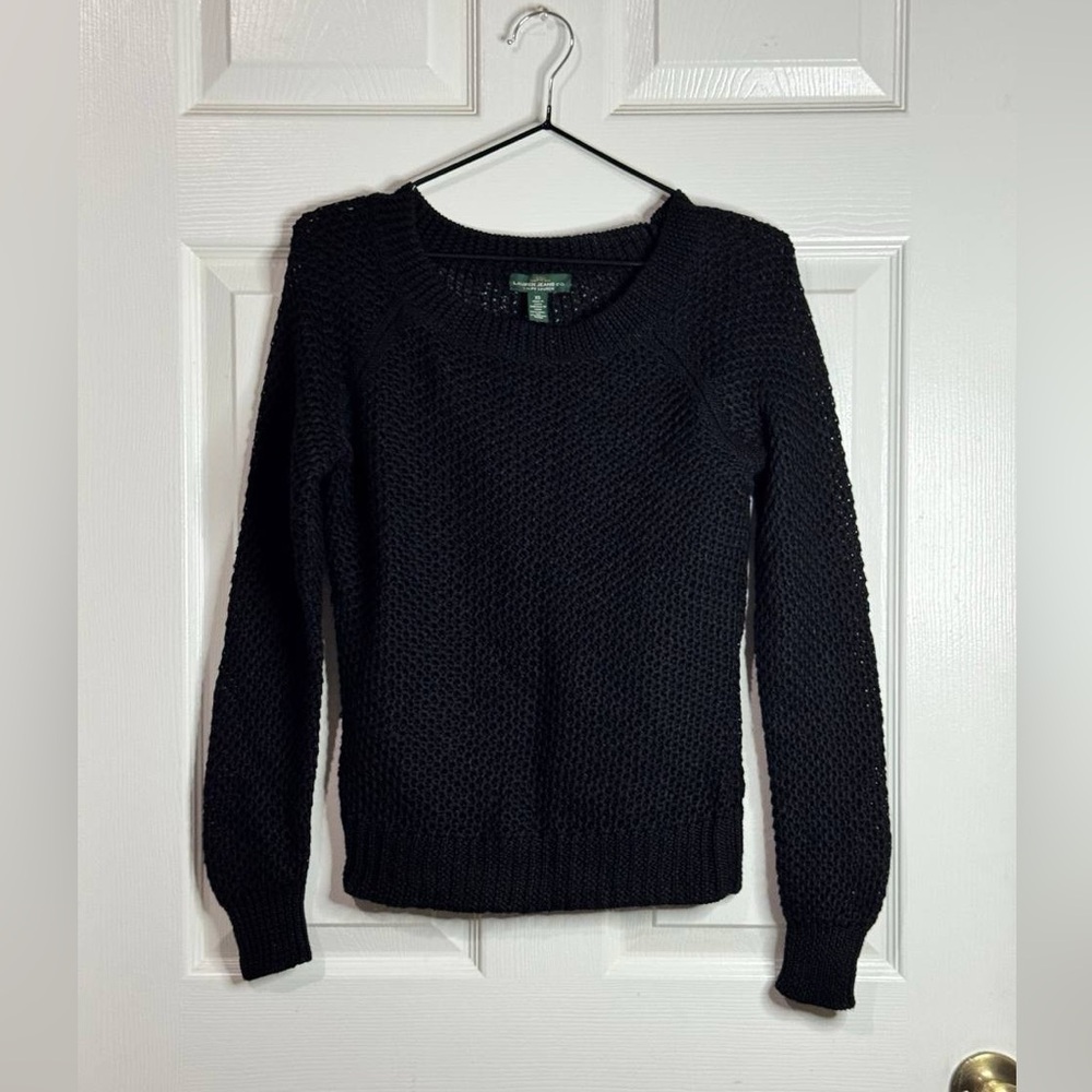 Lauren Ralph Lauren Crochet Women's Black Sweater - Size XS